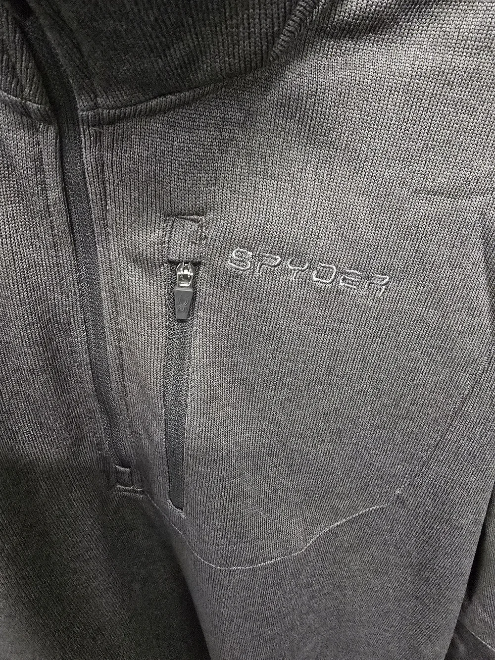 Spyder Men's Charcoal Gray Performance Quarter-Zip - Picture 5 of 10